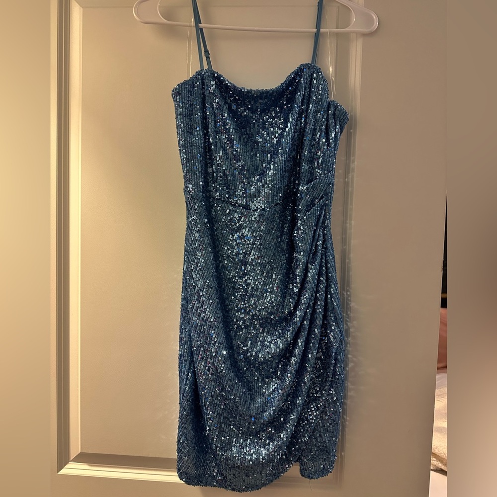 Honey and Rosie Sparkling Blue Dress